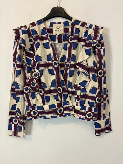 ODILE. Blusa estampada cruzada