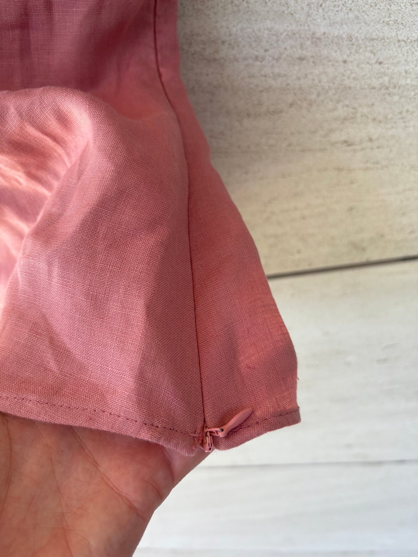 IQ COLLECTION. Top rosa volante T.m