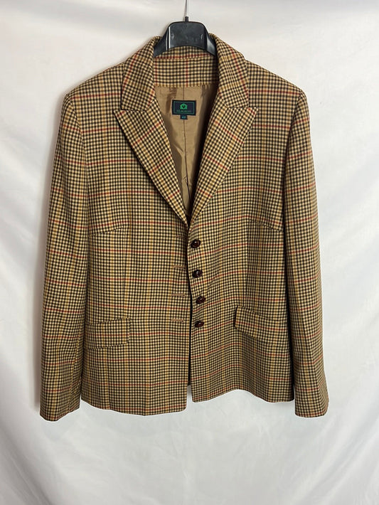 VILAGALLO. Blazer cuadros detalle botones. T 44