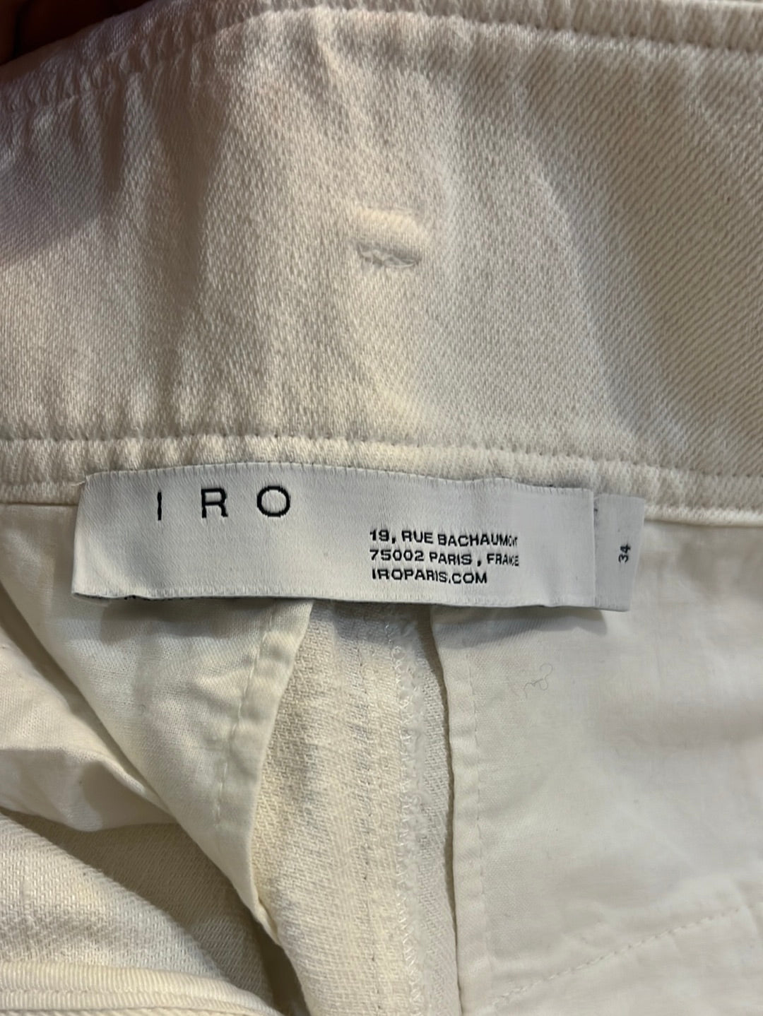 IRO.Shorts cortos blancos denim T.34