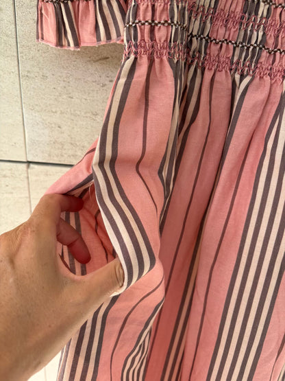MARÁVIC. Vestido largo rosa rayas Gabriela