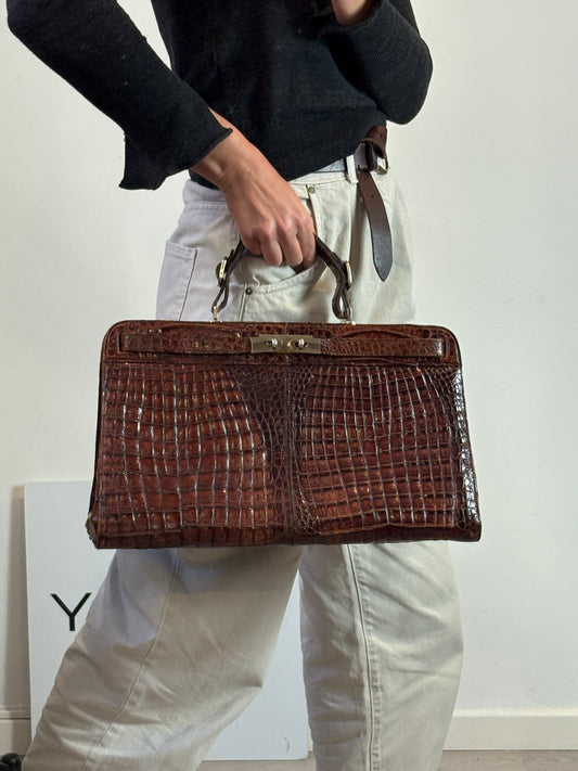 Bolso de mano / maletín vintage piel