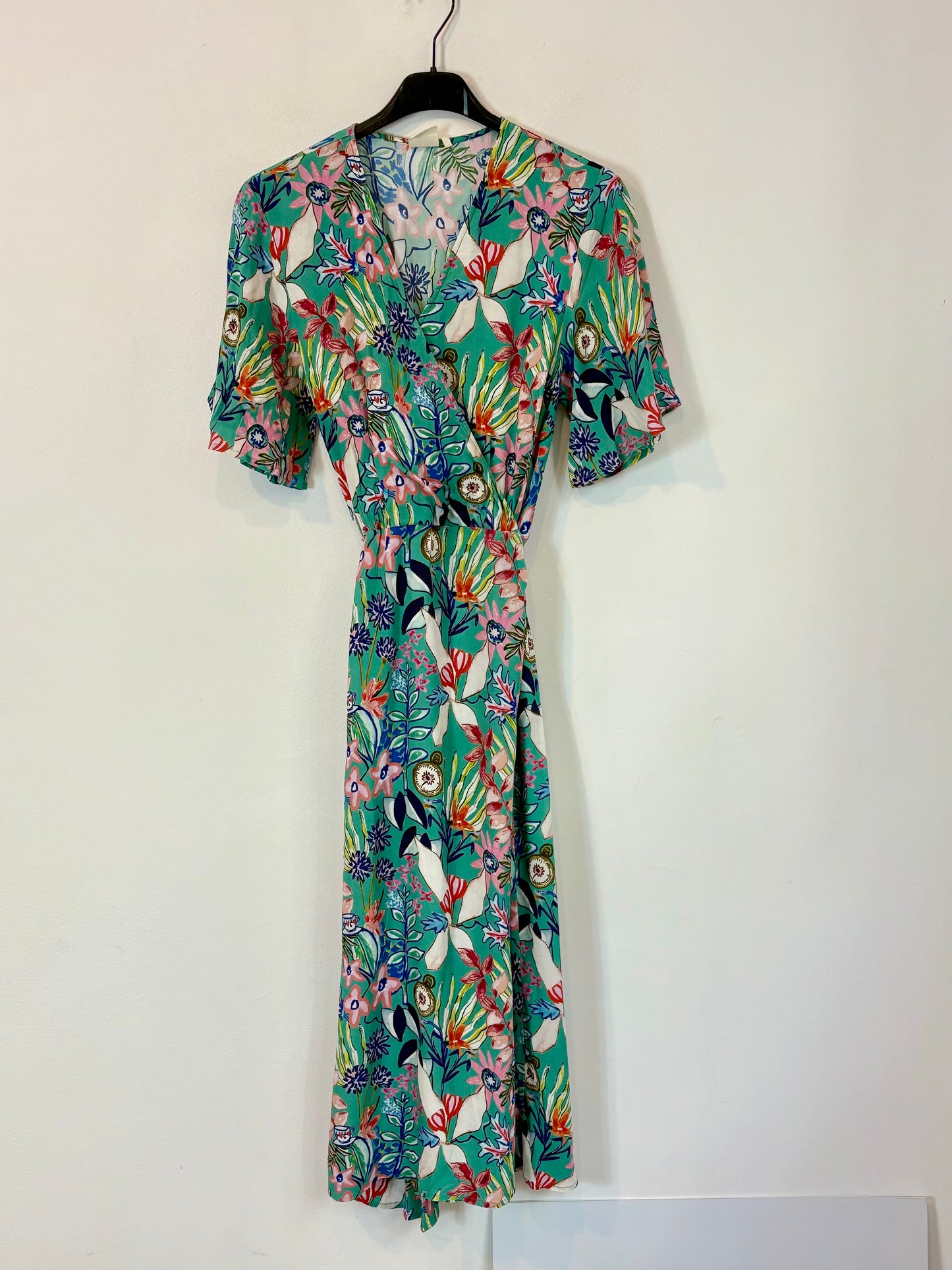 MARIE SIXTINE. Vestido midi estampado lazada