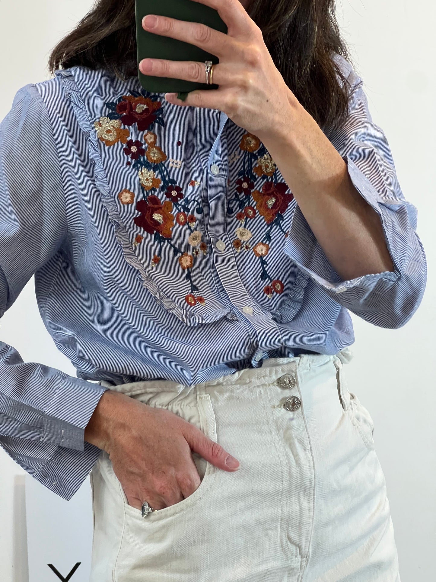 GRACE&MILA. Blusa rayas bordada T.m