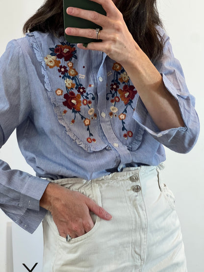 GRACE&MILA. Blusa rayas bordada T.m