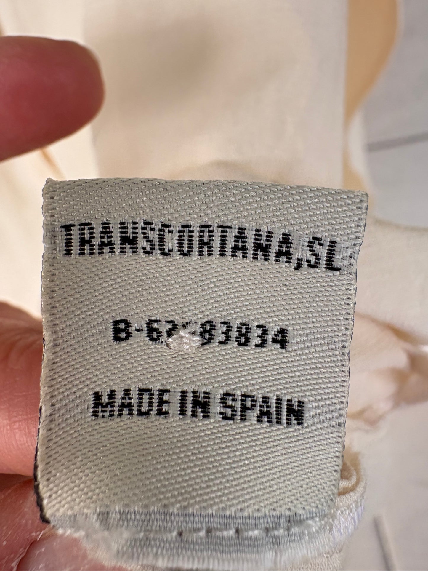 CORTANA. Camisa beige algodón y seda
