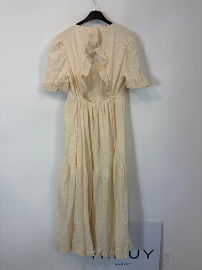 OTRAS. Vestido midi troquelado. T M