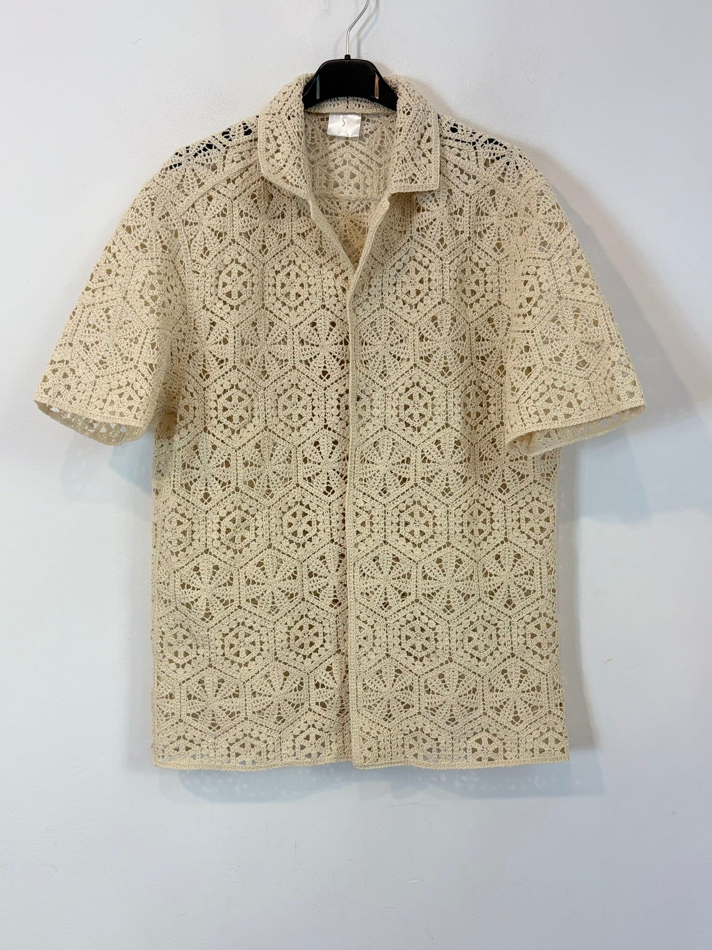 Chaqueta croché en beige