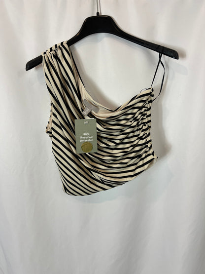 H&M. Top asimétrico rayas T.s