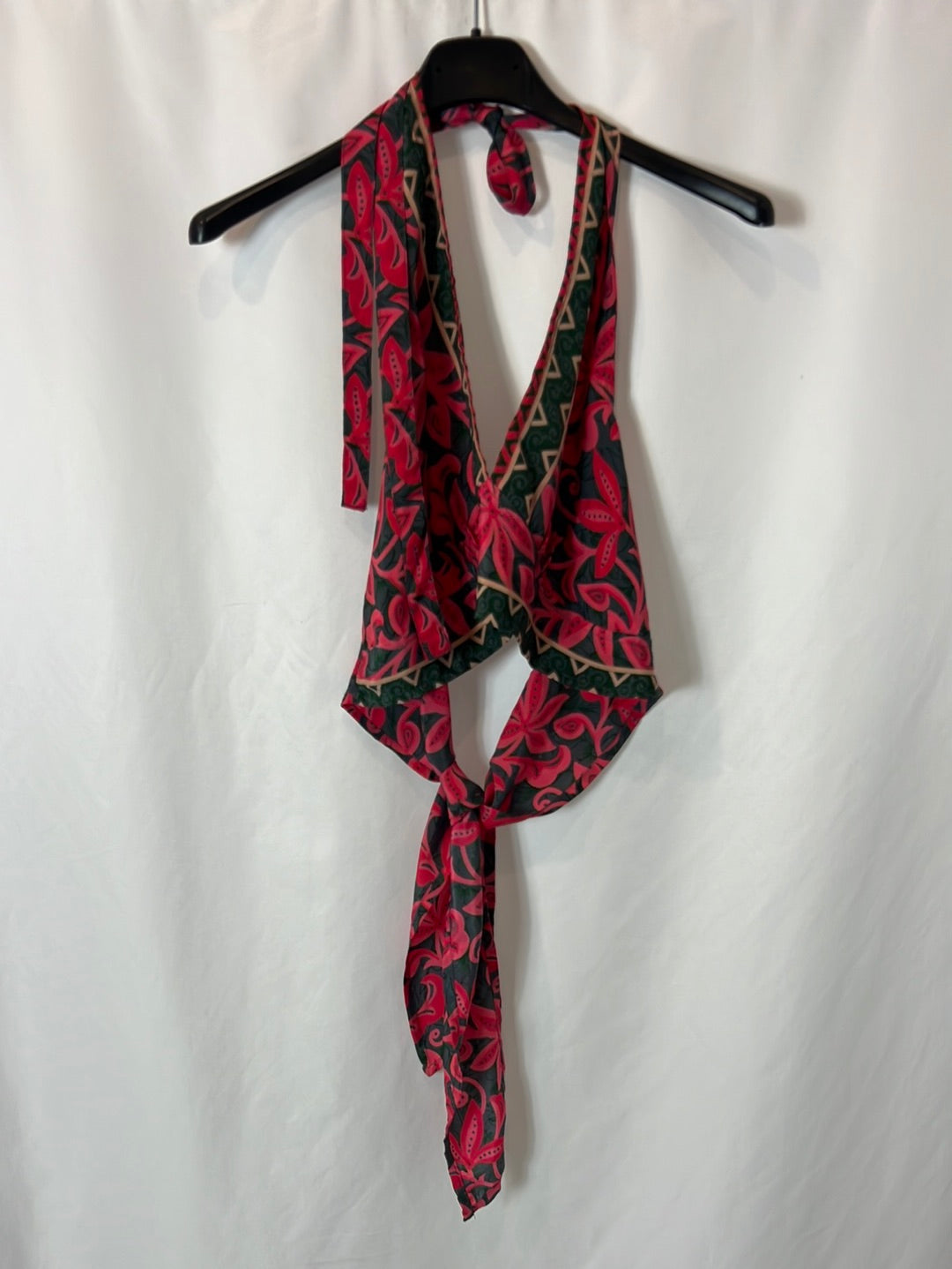 FOLLOW YOUR SOUL. Printed silk tie-dye top. YOUR (S/M)