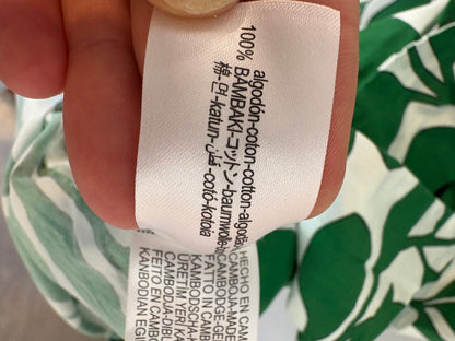 ZARA. Green floral midi dress. XS