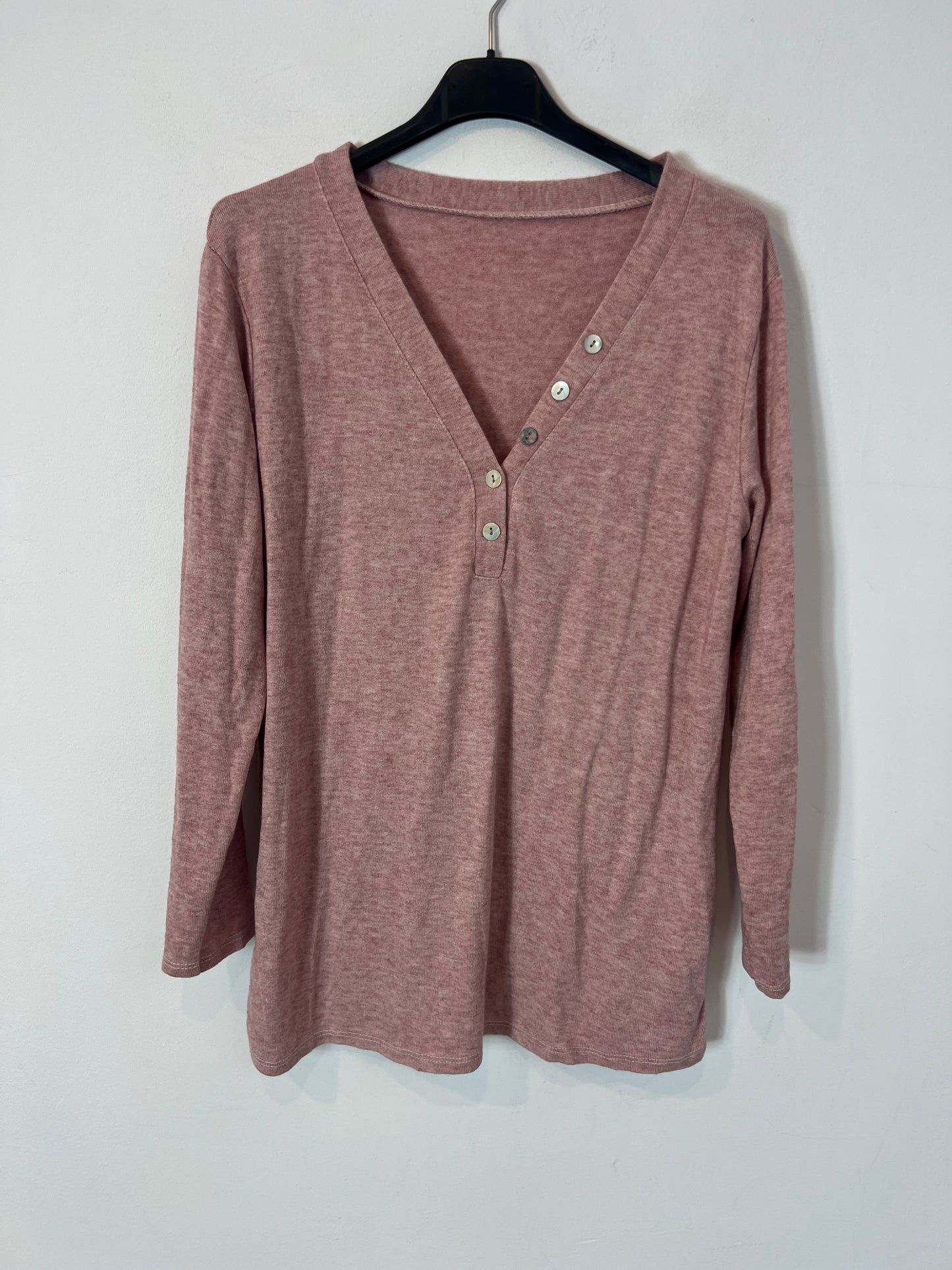 OTRAS. Top punto rosa jaspeado. T M