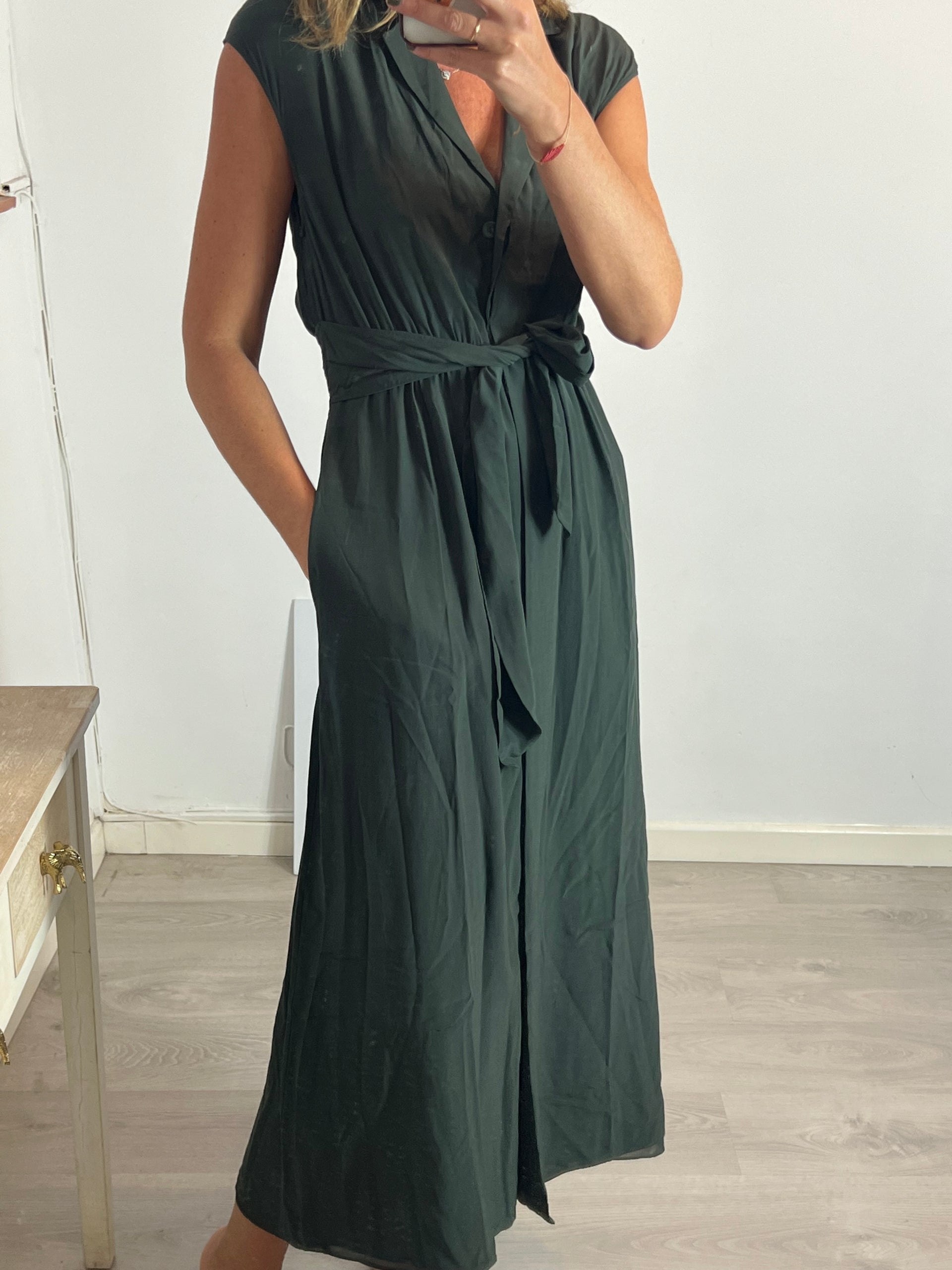 MASSIMO DUTTI. Long green dress T.40 – Hibuy market