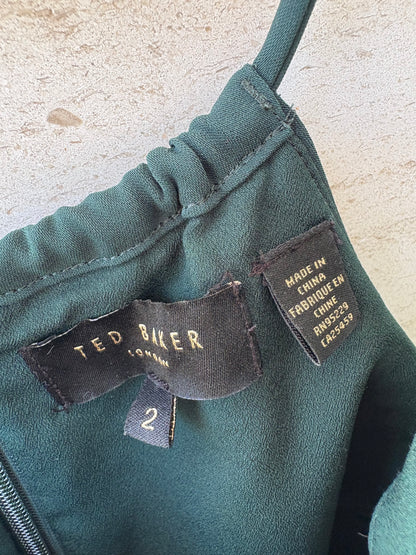 TED BAKER. Mono verde largo fluido