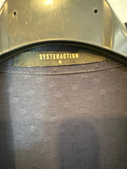 SYSTEMACTION. Chaqueta azul fluida estampada