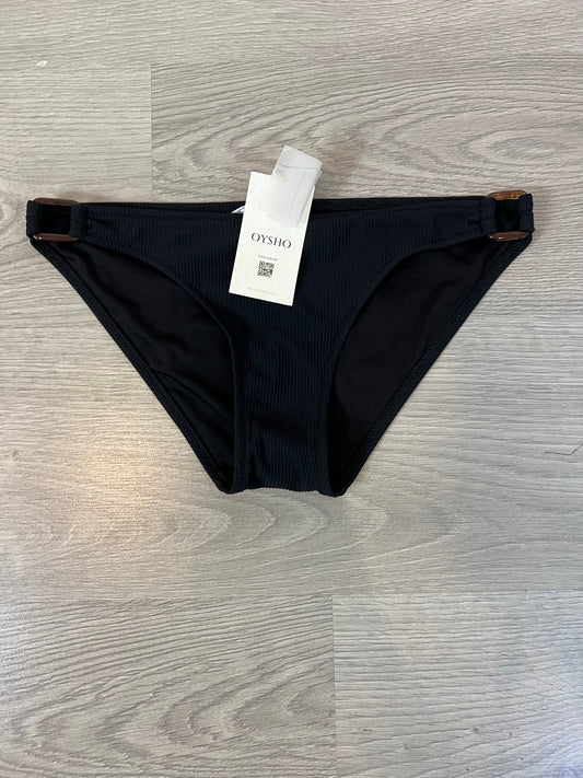 OYSHO. Braguita bikini negra canalé nácar T.s