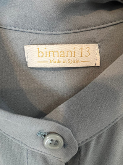 BIMANI. Blusa larga aberturas semitransparente. T L