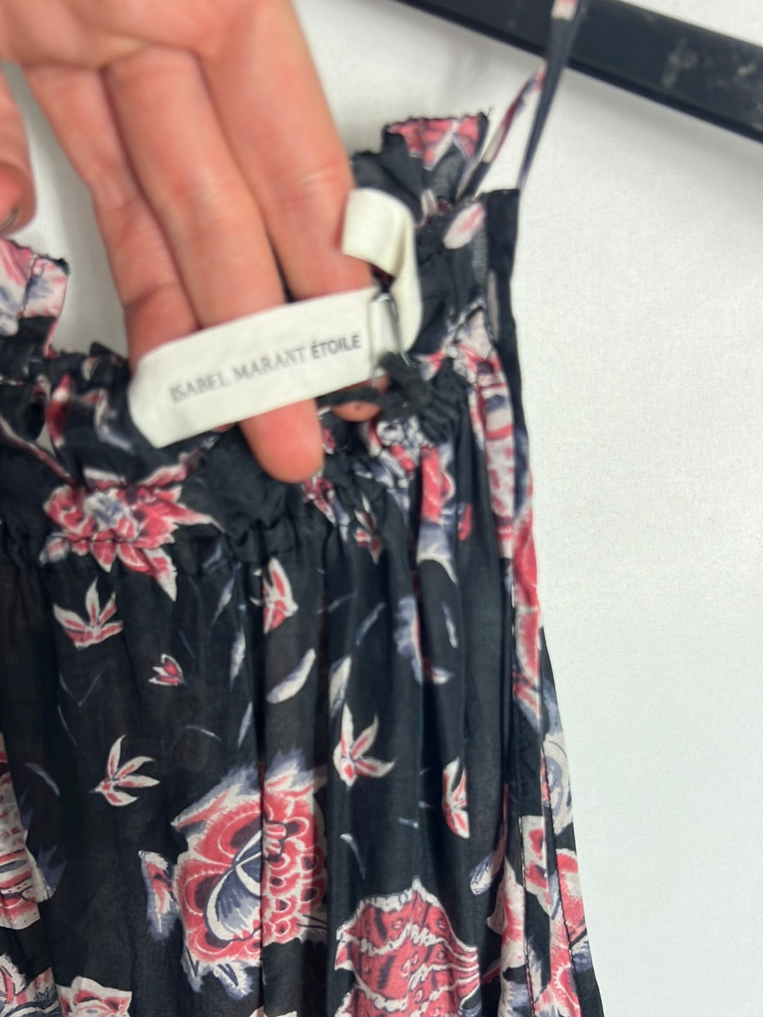 ISABEL MARANT ETOILE. Long floral halterneck dress. Size 40