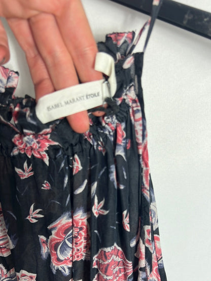 ISABEL MARANT ETOILE. Long floral halterneck dress. Size 40