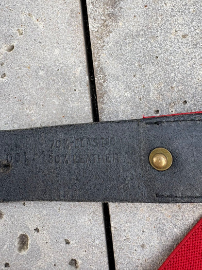 D&G. Cinturón rojo con piel