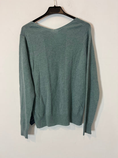 AGAIN CASHMERE. Jersey azul claro jaspeado cashmere. T S