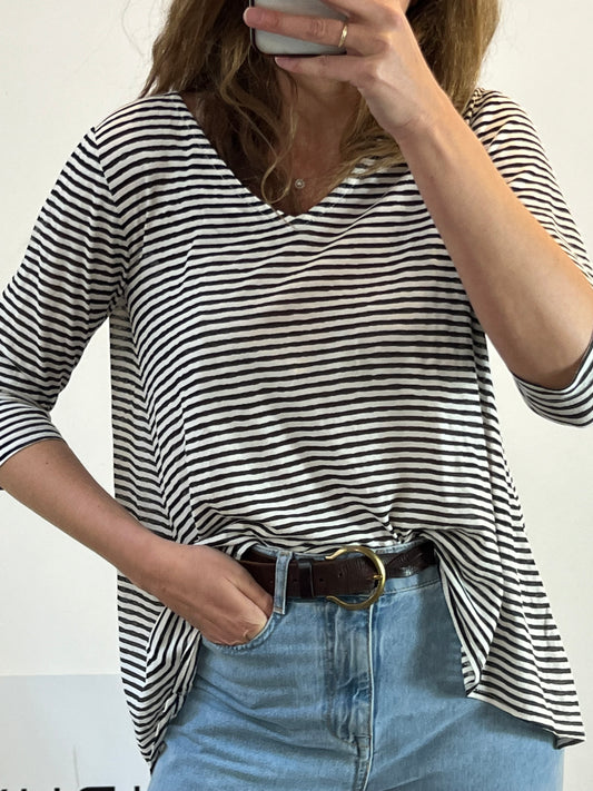 ROGER.O. Camiseta rayas  algodón. T 44