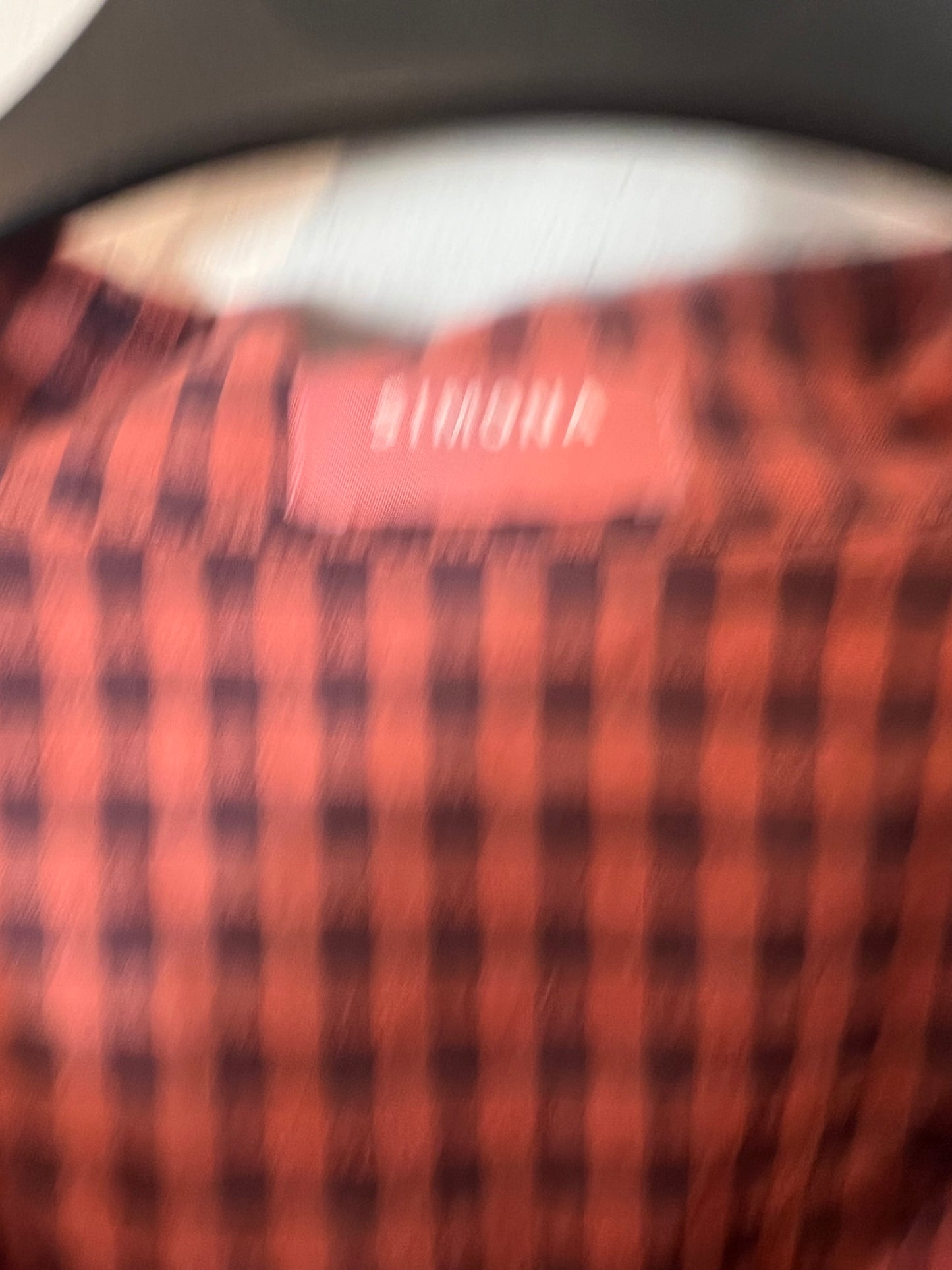 SIMONA. Gingham blouse, size 40