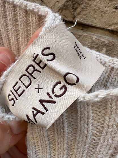 SIEDRÉS X MANGO. Vestido largo troquelado punto