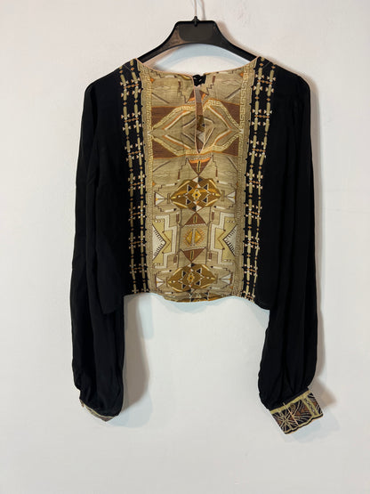 THE WHITE RAVEN. Blusa seda estampada. T S