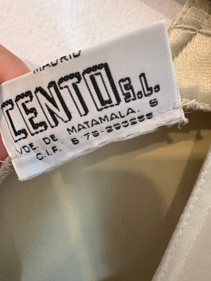 LUIS HERNÁNDEZ. Blusa vintage champagne. T M/L