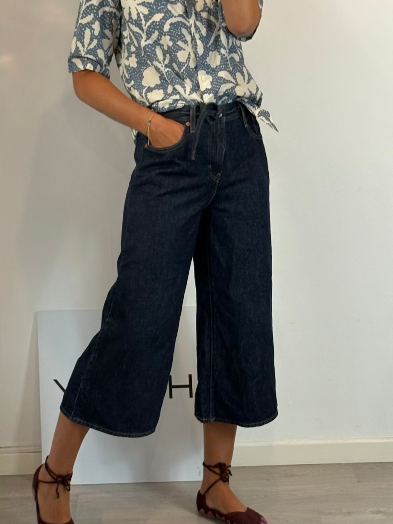 LEVI´S . Denim modelo Culotte lavado oscuro