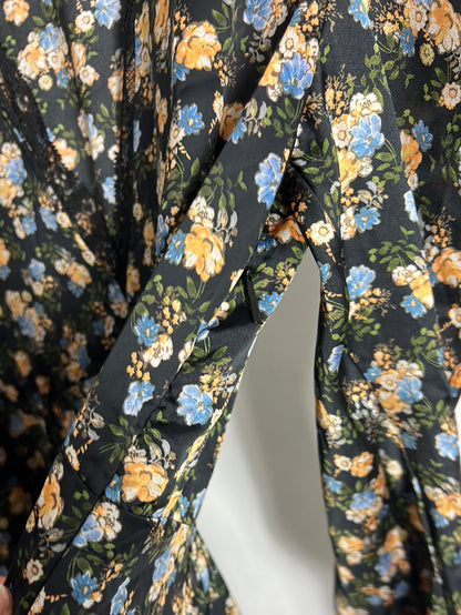 MANGO. Vestido midi detalle mangas y encaje . T S