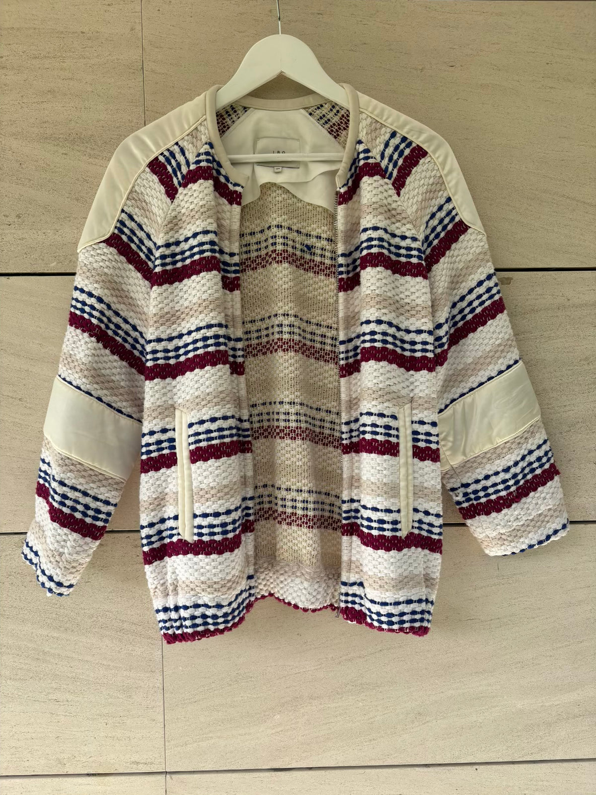 IRO. Chaqueta texturas con piel