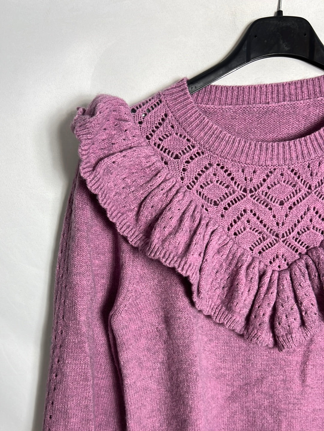 OTRAS. Jersey morado volante. T S