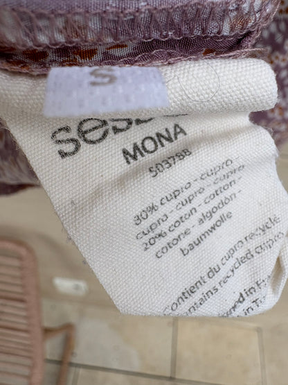 SESSÚN. Blusa malva estampada