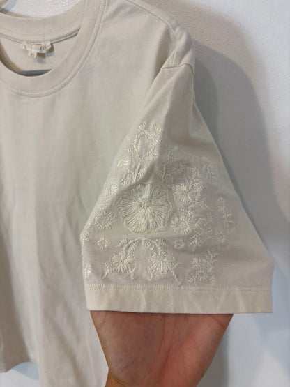 LOUISE MISHA. Top algodón mangas bordado