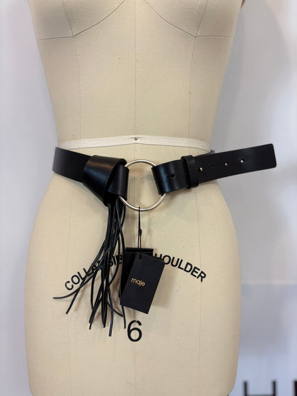 MAJE. Fringed leather belt. YOUR