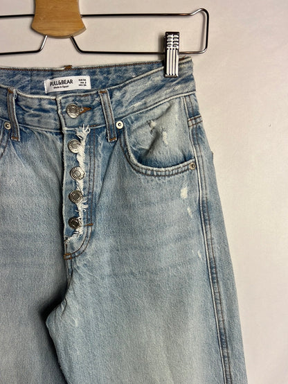 PULL&BEAR. Pantalón ancho recto T.34