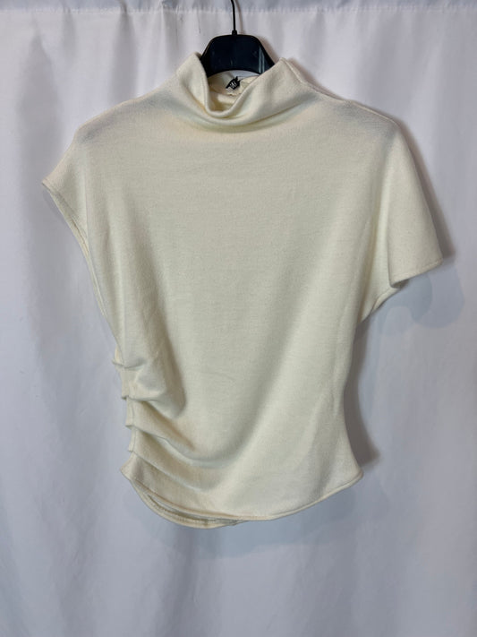 ZARA. Top color crudo beige fruncidos. T S