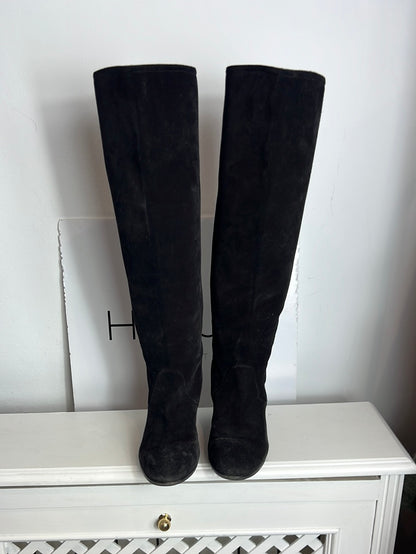 OTRAS. Botas alta piel doble textura. T 39