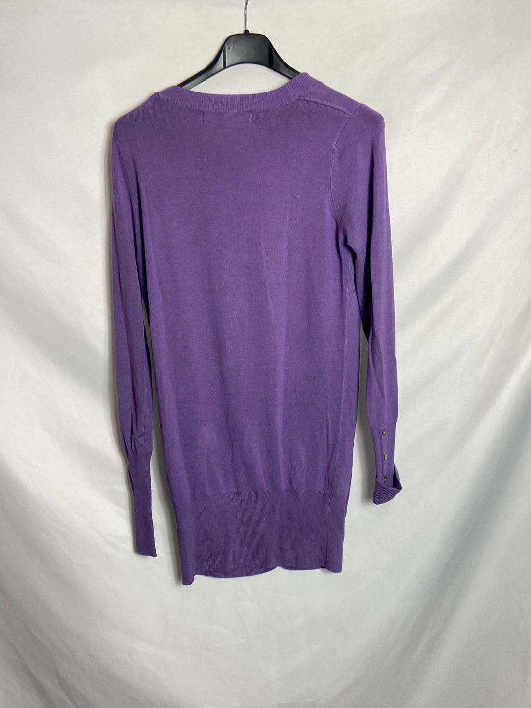 ZARA. Long purple Ts cardigan