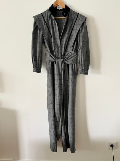MARIETH. Mono gris cuadros