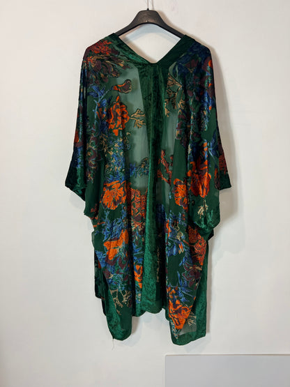 MERIGGIARE. Kimono flores terciopelo TU(m)