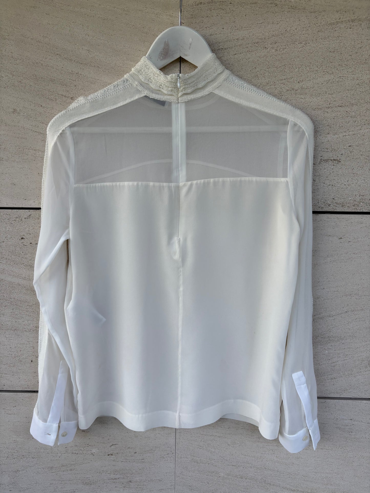 SANDRO. Top seda texturas T 1 (S)