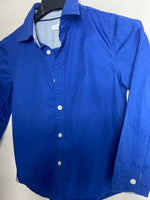 DOMBI. Camisa azul detalle rayas. T 5-6 años