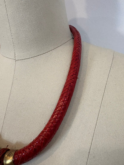 OTRAS. Collar piel colgante maxi