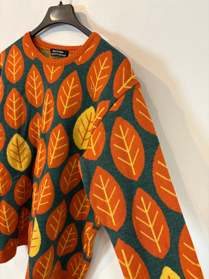 BACK COUTURE. Jersey merino hojas caldero