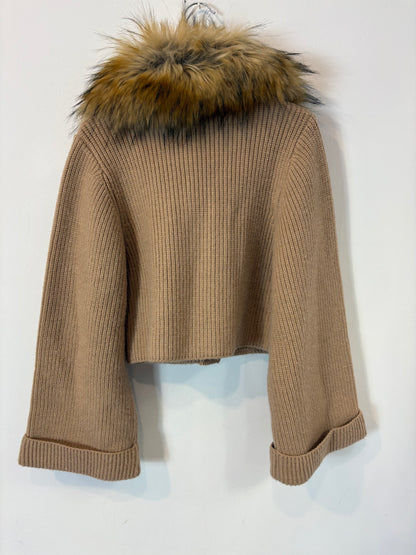 ZARA. Chaqueta punto grueso cuello