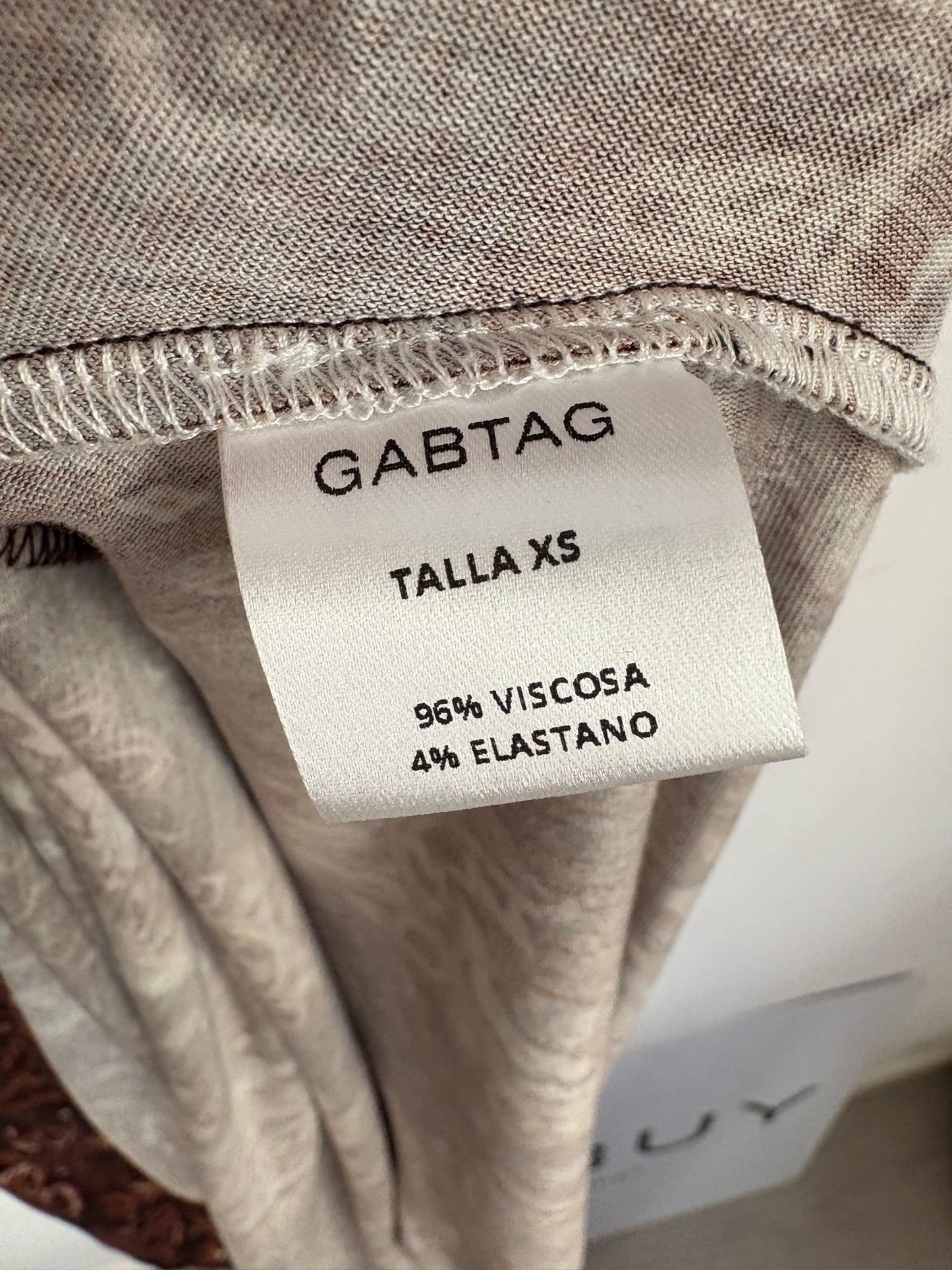 GABTAG. Vestido largo punto elástico estampado