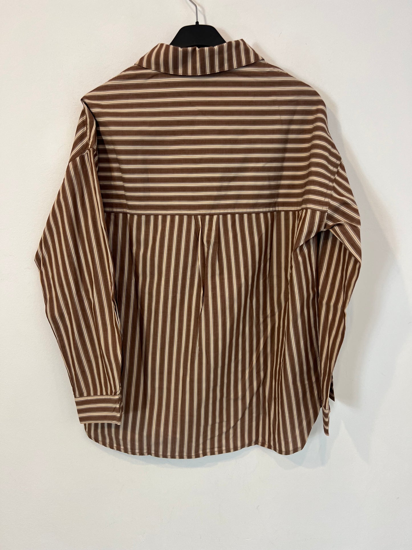 YERSE. Brown striped blouse T.xs